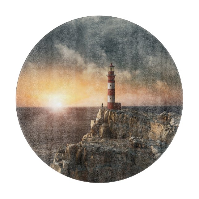 Planche À Découper Les phares | Phare rouge et blanc (Devant)