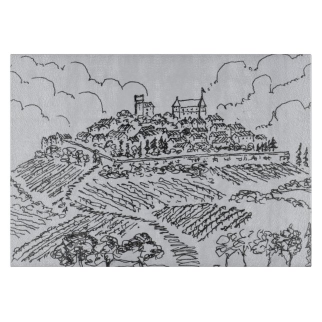 Planche À Découper Les vignobles de Sancerre| Vallée de la Loire, Fra (Devant)
