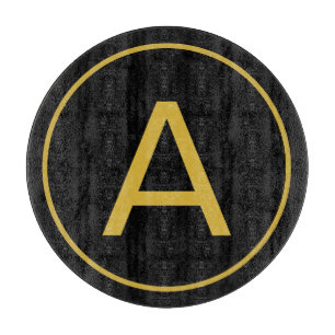 Planche À Découper LETTRE INITIALE MONOGRAPHIQUE ÉLÉGante OR COULEUR 