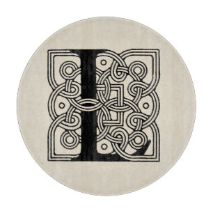 Planche À Découper Lettre L Vintage Céleste noeud Monogramme