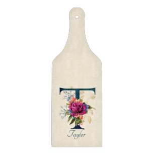 Planche À Découper LETTRE MONOGRAPHIQUE Florale Romantique T