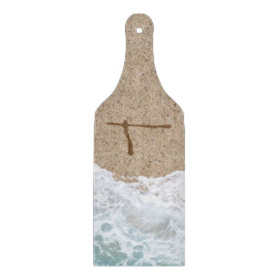 PLANCHE À DÉCOUPER LETTRES DANS LE SABLE T