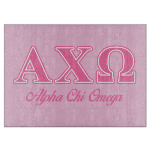 Planche À Découper Lettres roses d'Omega de Chi d'Alphi