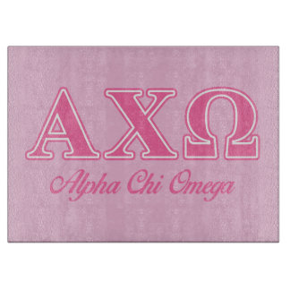 Planche À Découper Lettres roses d'Omega de Chi d'Alphi