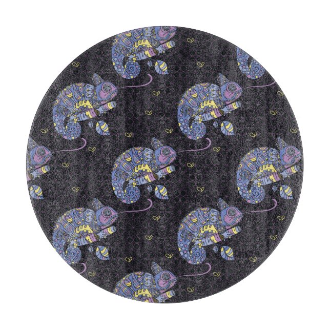 Planche À Découper Lézard de Zentangle (Devant)