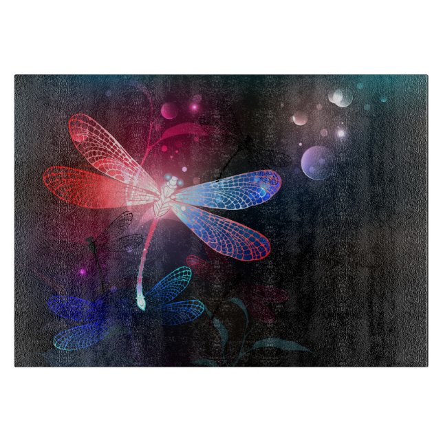 Planche À Découper libellule rouge brillante (Devant)