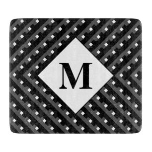 Planche À Découper Lignes à la ligne à la ligne noire et grise
