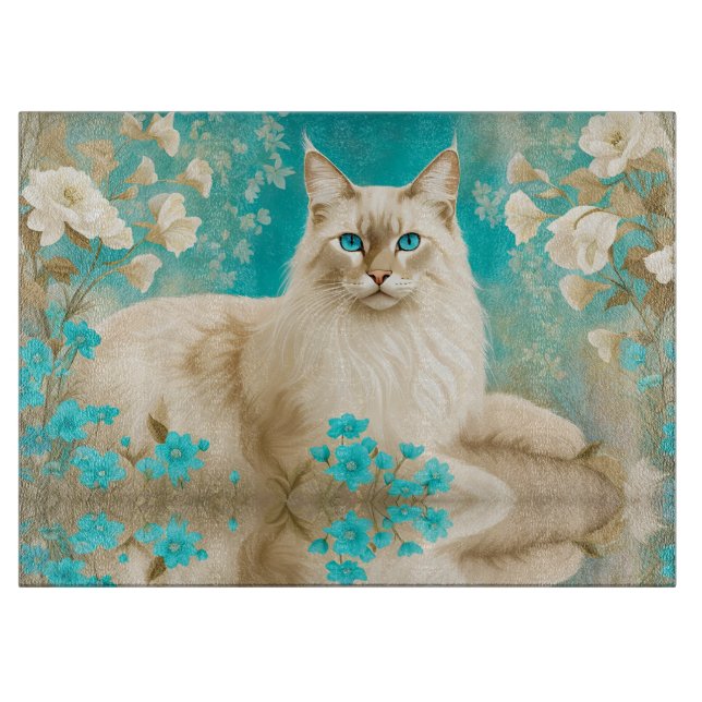 Planche À Découper Lilac Lynx Point Siamese Portrait Art (Devant)