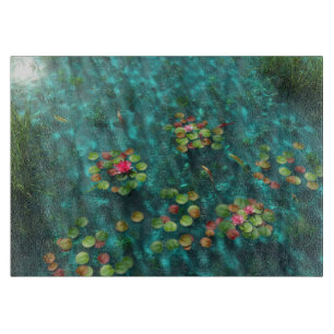 Planche À Découper Lilies sur le tableau de découpe de l'eau