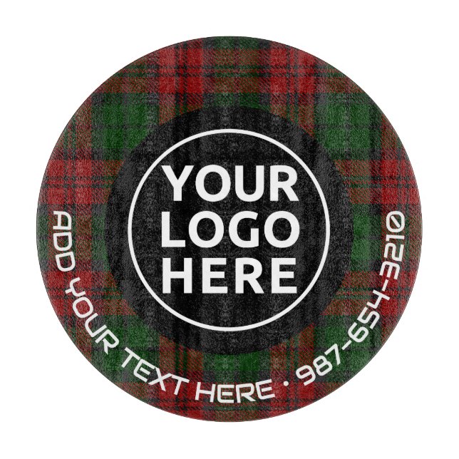 Planche À Découper LOGO & TEXTE | Panneau de découpe de verre d'entre (Devant)