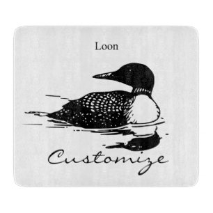 Planche À Découper Loon Swimming Bird Art Thunder_Cove