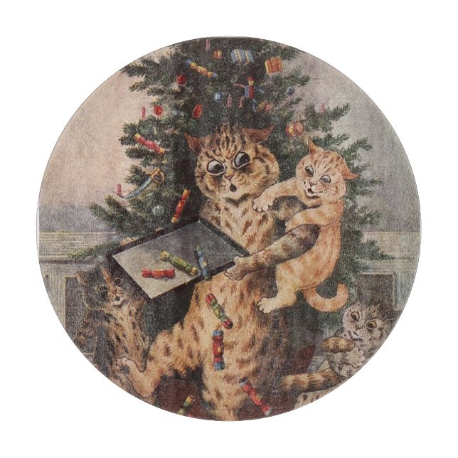 Planche À Découper Louis Wain Christmas Time in Catland  (Devant)