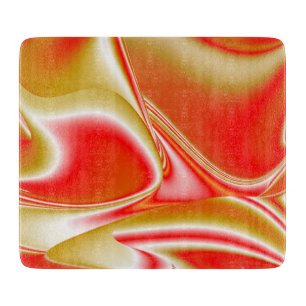 Planche À Découper Love and Gold Abstrait 3D Rainbowart