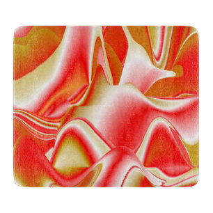 Planche À Découper Love and Gold Abstrait 3D Rainbowart