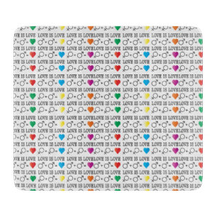 Planche À Découper LOVE est LOVE égalité citation dans les couleurs a