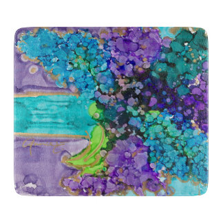 Planche À Découper Lovitude Violet & Aqua Glass Cutting Board