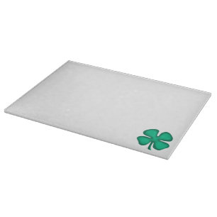 Planche À Découper Lucky 4 Leaf Irlandais Clover de verre