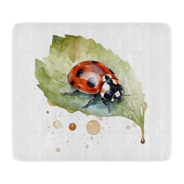 Planche À Découper Lucky Ladybug sur la feuille (Devant)
