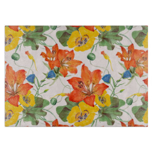 Planche À Découper Lys asiatiques tulipes matinale glaces motif