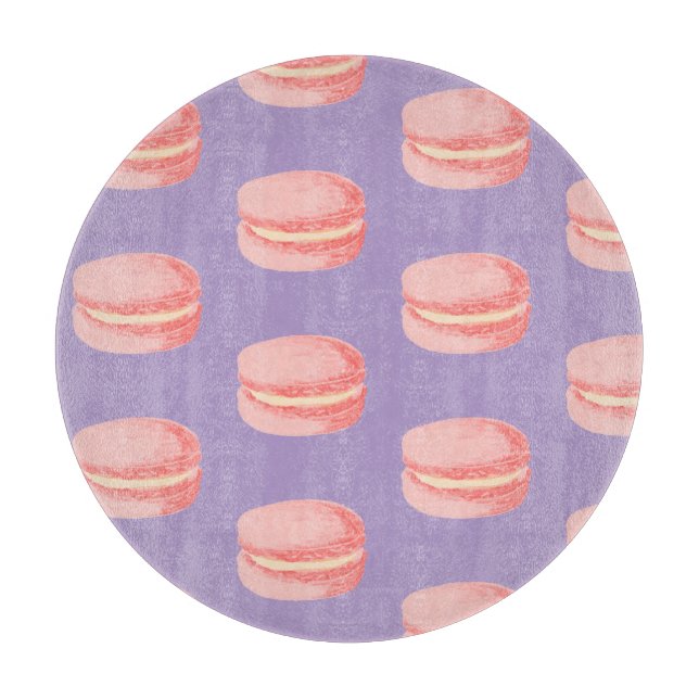 Planche À Découper Macarons roses (Devant)