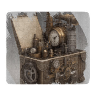Planche À Découper Machine à temps Steampunk - Vintage coffre au trés