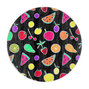 Planche À Découper Magie de néon tropique radiant