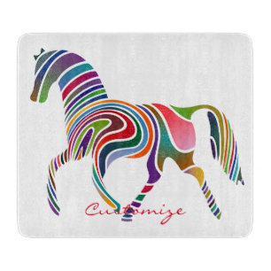 Planche À Découper Magnifique Rainbow Color Horse Thunder_Cove