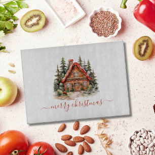 Planche À Découper Maison en pain d'épices personnalisée Noël Fêtes d