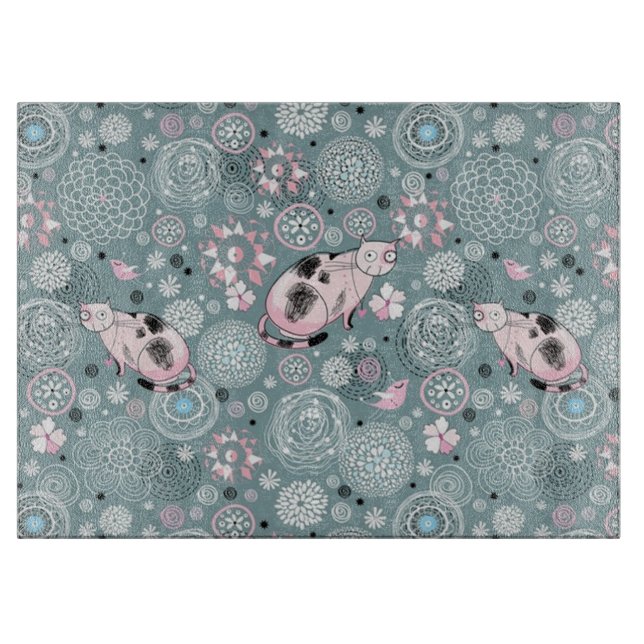 Planche À Découper Maison Kitty Motif (Devant)