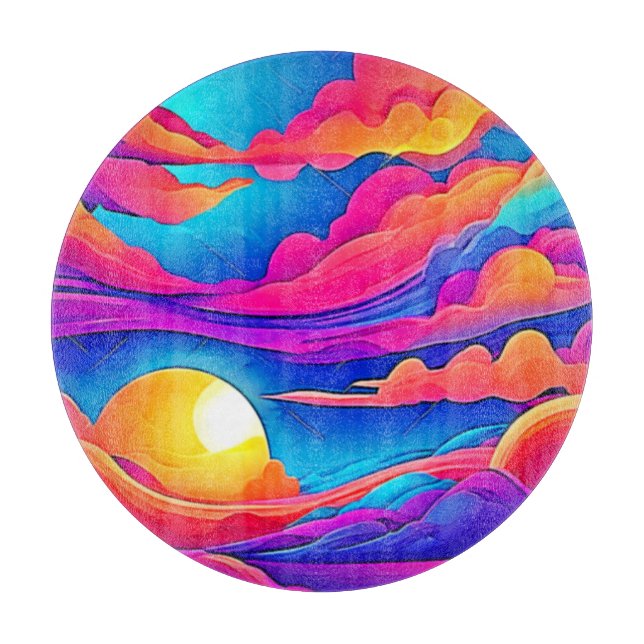 Planche À Découper Majesté d'un coucher de soleil (Devant)