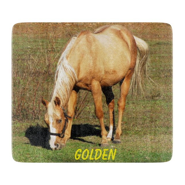 Planche À Découper Majestic Palomino Horse - Beaux Art Photographie (Devant)