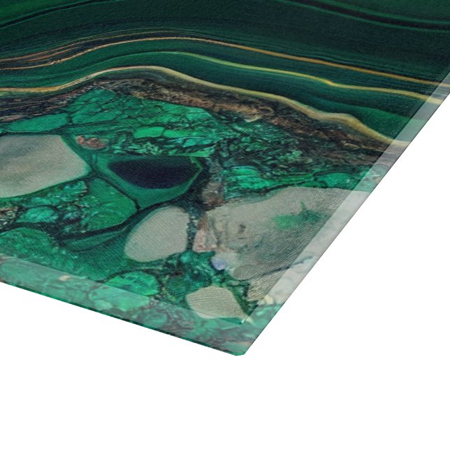 Planche À Découper Malachite Cu6CO3(OH)2 (Coin)