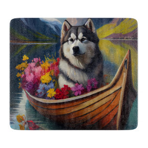 Planche À Découper Malamute d'Alaska sur une pagaie : une aventure pi