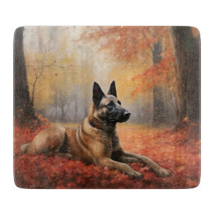 Planche À Découper Malinoi belge en automne Leaves Fall Inspire