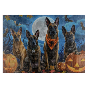Planche À Découper Malinois belge Halloween effrayant