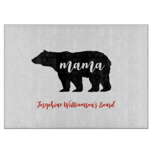 Planche À Découper Maman Ours personnaliser avec Nom