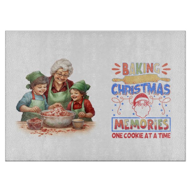 Planche À Découper Mamie Baking Noël Souvenirs (Devant)