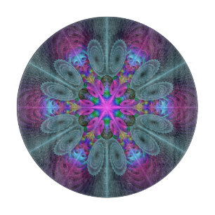 Planche À Découper Mandala à partir de l'art fractal coloré au centre