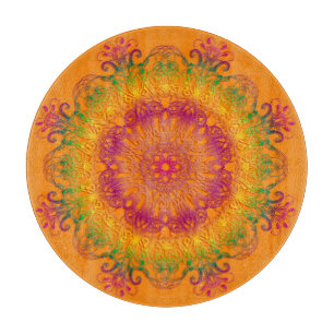 Planche À Découper Mandala. floral ethnique