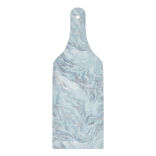 Planche À Découper Marbre bleu Aqua Silver (Devant)