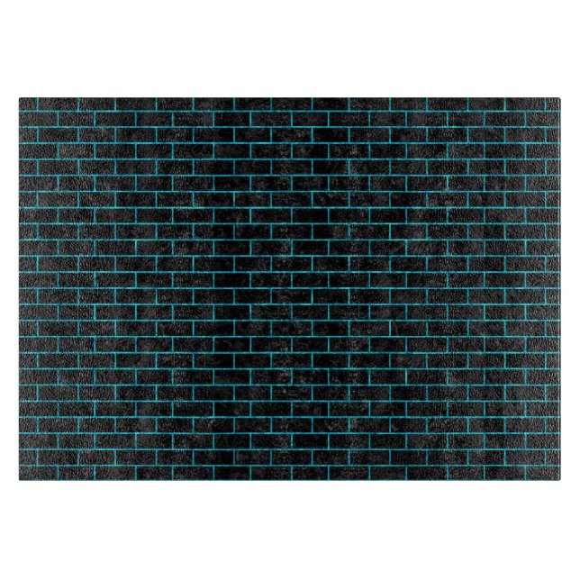 PLANCHE À DÉCOUPER MARBRE BRICK1 NOIR ET MARBRE DE TURQUOISE (Devant)