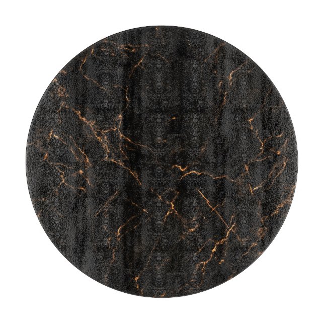 Planche À Découper Marbre noir luxueux : Texture élégante (Devant)