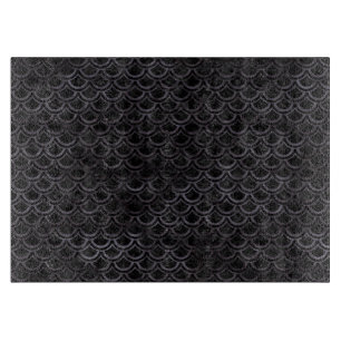 PLANCHE À DÉCOUPER MARBRE SCALES2 NOIR ET AQUARELLE NOIRE