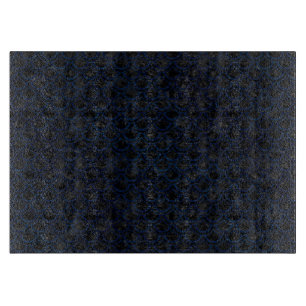 PLANCHE À DÉCOUPER MARBRE SCALES2 NOIR ET GRUNGE BLEUE