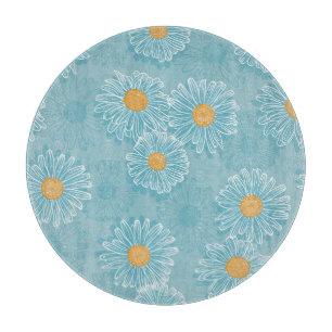Planche À Découper Marguerites vintages : motif aux contours fleuris.