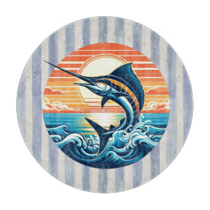 Planche À Découper Marlin coucher de soleil côtier/nautique/plage per