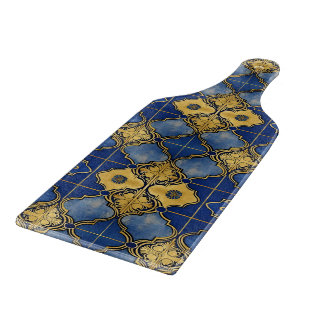 Planche À Découper Marocain Inspiré Quatrefoil Motif Faux Gilded