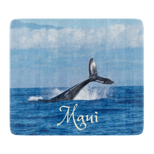 Planche À Découper Maui Hawaii Ocean Whale Tail (Devant)