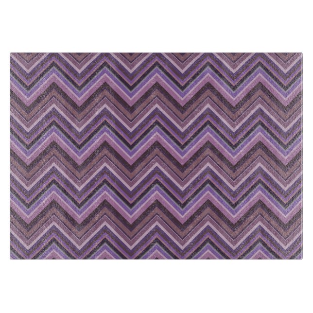 Planche À Découper Mauve zigzag stripes (Devant)