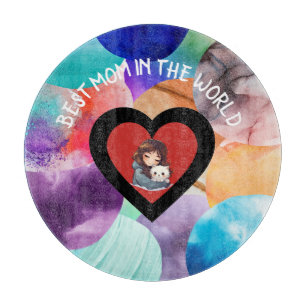 Planche À Découper Meilleure Maman Colorée Dans Le Monde Tante Maman 